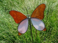 Gartenstecker Schmetterlingsmotiv