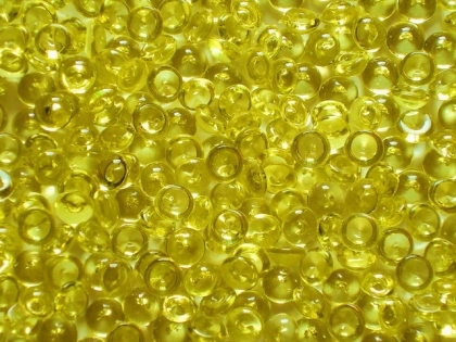 Acryl - Raindrops ca. 5 mm, gelb
