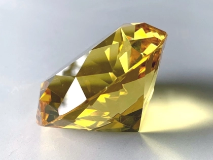 Kristallglasdiamant gelb, D 50mm