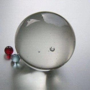 Glaskugel 35 mm klar, handgefertigt