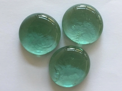 Glasnuggets hellgrün, ca. 30 mm/1 kg