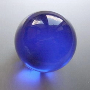 Kristallglaskugel 80mm, kobaltblau II. Wahl