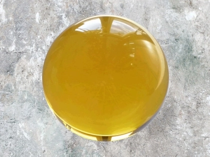 Kristallglaskugel ca. 200mm, gelb