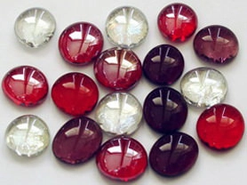 Glasnuggets 17-20 mm, Sortiment aus verschiedenen Farben