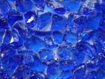 Glassplitt kobaltblau