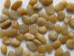 Natural pebble stones polished