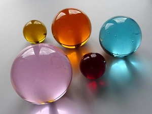 Crystal glass balls colored 70 mm buy online