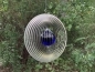 Mobile Preview: Stainless Steel Wind Spinner-S-K300/100 with glass ball 100 mm cobalt blue