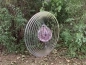 Preview: Stainless Steel Wind Spinner-S-K300/100 with glass ball 100 mm pink