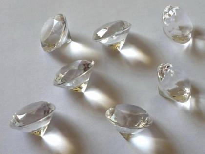 Acryl-Diamanten, ca. 20x15 mm, klar