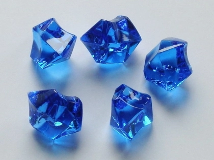 Acrylic Gemstones 23x14 mm Cobalt Blue