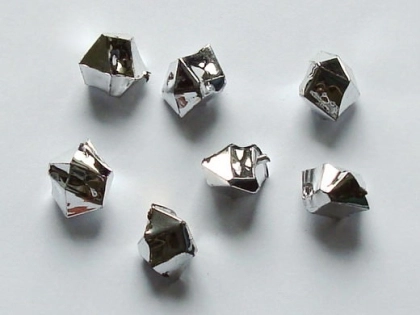 Acrylic Gemstones 10x14 mm Silver