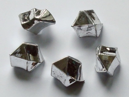 Acrylsteine groß, ca. 24x16 mm, silber