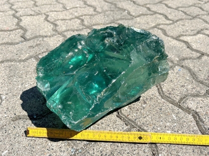 Glasbrocken grün, ca. 25 cm, 7 kg