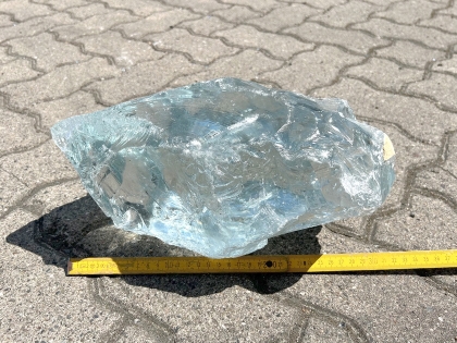 Glasbrocken kristall, ca. 32 cm, 11,5 kg