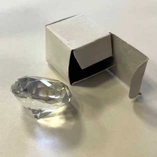 Kristallglasdiamant klar, D30mm