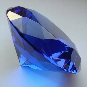 Crystal Glass Diamonds 40 mm Blue