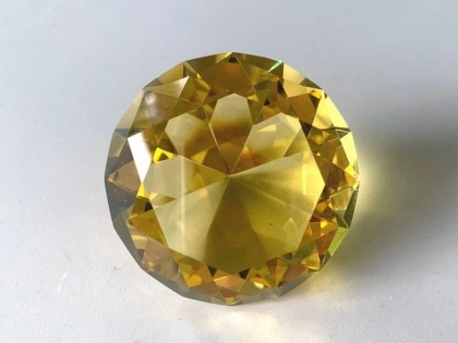 Crystal Glass Diamonds 50 mm Yellow 1