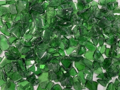 Glass Gravel Dark Green 10-20 mm | 20 Kg | Glass Chippings