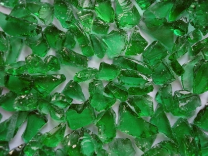 Glass Gravel Dark Green 2.5-5 mm | 500 Kg | Glass Chippings