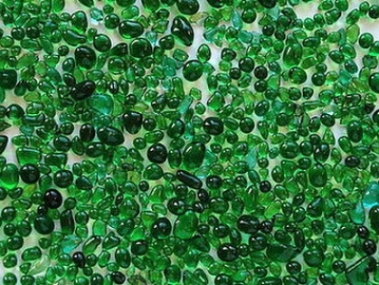 Glass Beads Dark Green 1.5-3 mm | 25 Kg | Glass Pebbles Aggregates