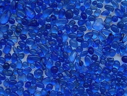 Glass Beads Cobalt Blue 3-6 mm | 25 Kg | Glass Pebbles Aggregates