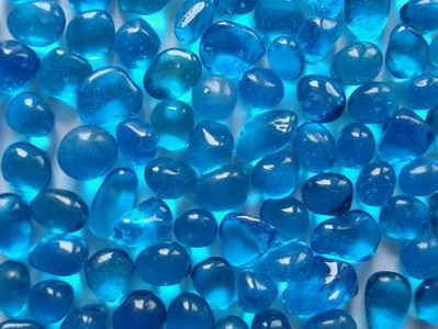Glass Beads Petrol 8-10 mm | 1 Kg | Glass Pebbles Aggregates