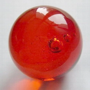 Glaskugel 70 mm, rot-orange II. Wahl