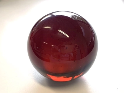 Glass Balls 80 mm Reddish Orange | Standard Handmade