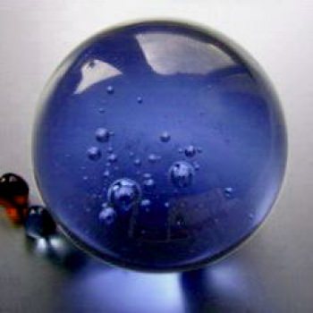 Glaskugel 80 mm, mittelblau