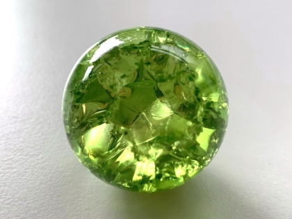 Crystal Glass Balls 35 mm Green | Cracked Glass Balls | Glass Balls Splintered Effect