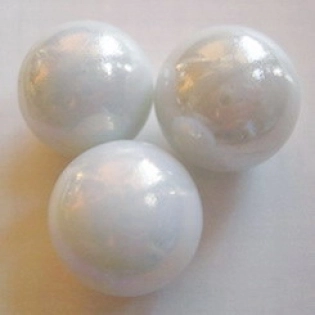 Glass Marbles 16 mm Pearl White