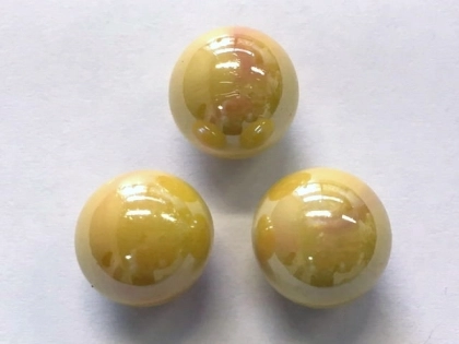 Glass Marbles 16 mm Yellow Opaque