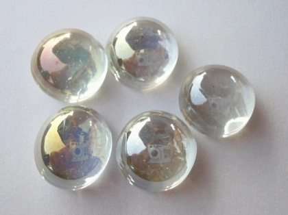 Glass Pebbles 13-15 mm Clear | Shimmering Surface | Glass Nuggets