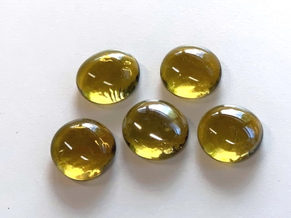 Glass Pebbles 17-20 mm yellow | glass nuggets | glass gems/1 kg