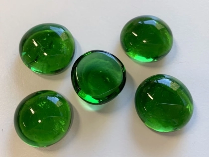Glass Pebbles 17-20 mm green | Glass Nuggets 1 kg