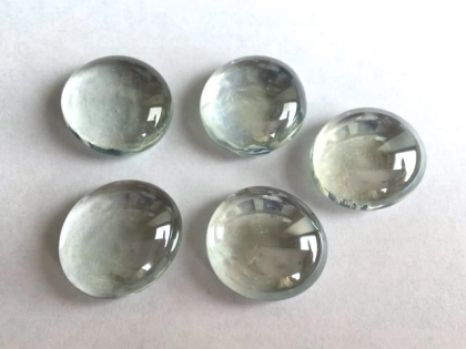 Glass Pebbles 17-20 mm, clear shimmering | Glass Gems | Glass Nuggets/1 kg