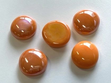 Glass Pebbles 17-20 mm Orange | Shimmering Surface | Glass Nuggets