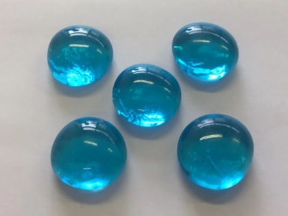 Glass Pebbles 17-20 mm Petrol | 1 Kg | Glass Nuggets