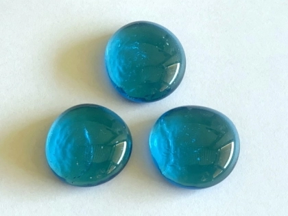 Glass Pebbles 28-30 mm Turquoise Petrol | 1 Kg | Glass Nuggets