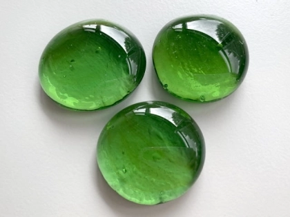 Glass Pebbles 28-30 mm Green | 20 Kg | Glass Nuggets
