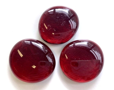 30 Spielsteine rot aus Glas ca Glasdrops 20mm Glassteine Glasnuggets 