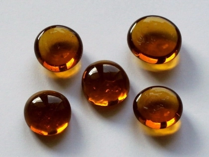 Glass Pebbles 17-20 mm Amber | 1 Kg | Glass Nuggets