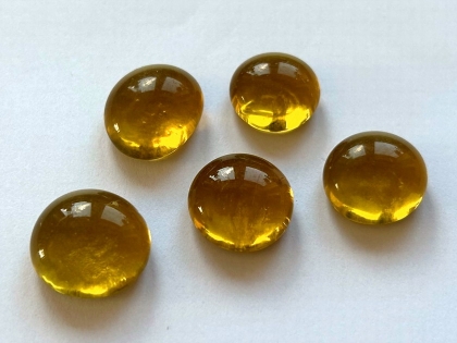 Glass Pebbles 13-15 mm Amber | Glass Nuggets