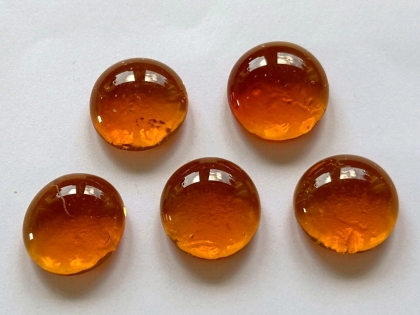 Glass Pebbles 17-20 mm Orange | 1 Kg | Glass Nuggets