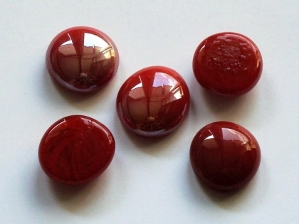 Glass Pebbles 17-20 mm Red Opaque Iridescent | 1 Kg | Glass Nuggets