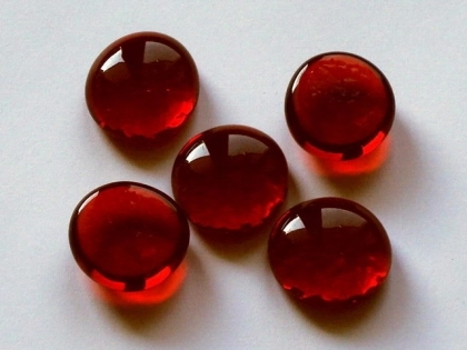 Glass Pebbles | glass stones | Glass Nuggets Ruby Red 17-20 mm/1kg