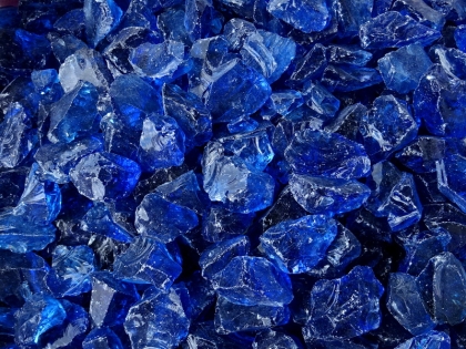Glass stones cobalt blue | blue 20-40 mm