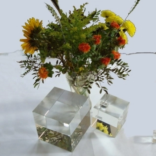 Crystal Glass Cubes 80x80x80 mm Clear | Optically Clean