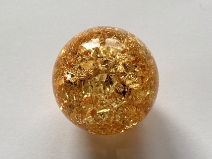 Crystal Glass Balls 35 mm Light Amber | Cracked Glass Balls | Glass Balls Splintered Effect